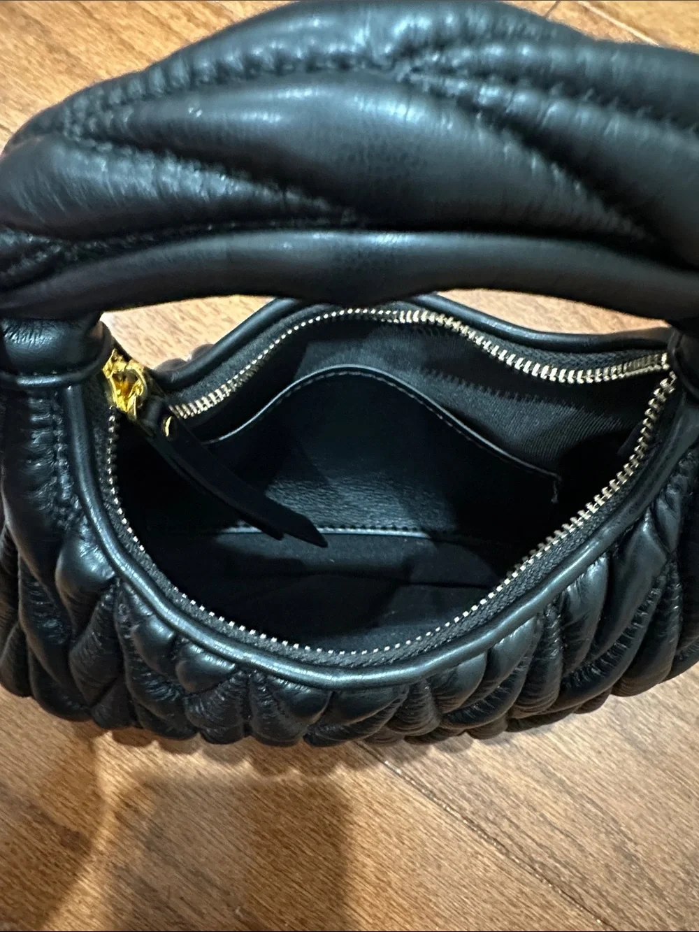 Quilted Black small hobo Bag
